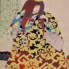 Japon - Estampe triptyque Chikanobu Yoshu - Coulisse d'un théâtre Nô" - Meiji – Image 4
