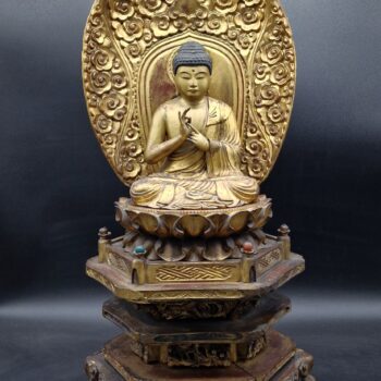 Japon - Amithaba - Mudra Roue de la Loi - Miroir Fujiwara Tomoyoshi - Edo