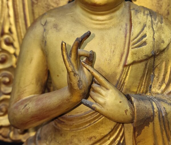 Japon - Amithaba - Mudra Roue de la Loi - Miroir Fujiwara Tomoyoshi - Edo – Image 4