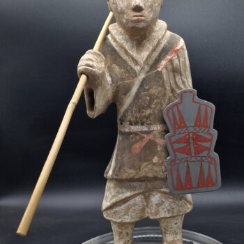Chine - Soldat lancier en terre cuite - Dynastie Han - TL