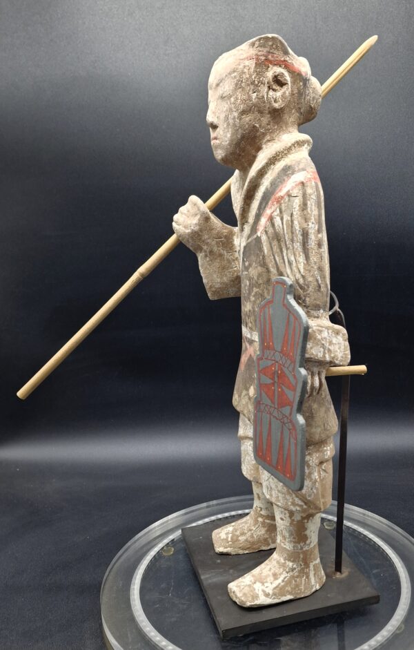 Chine - Soldat lancier en terre cuite - Dynastie Han - TL – Image 6