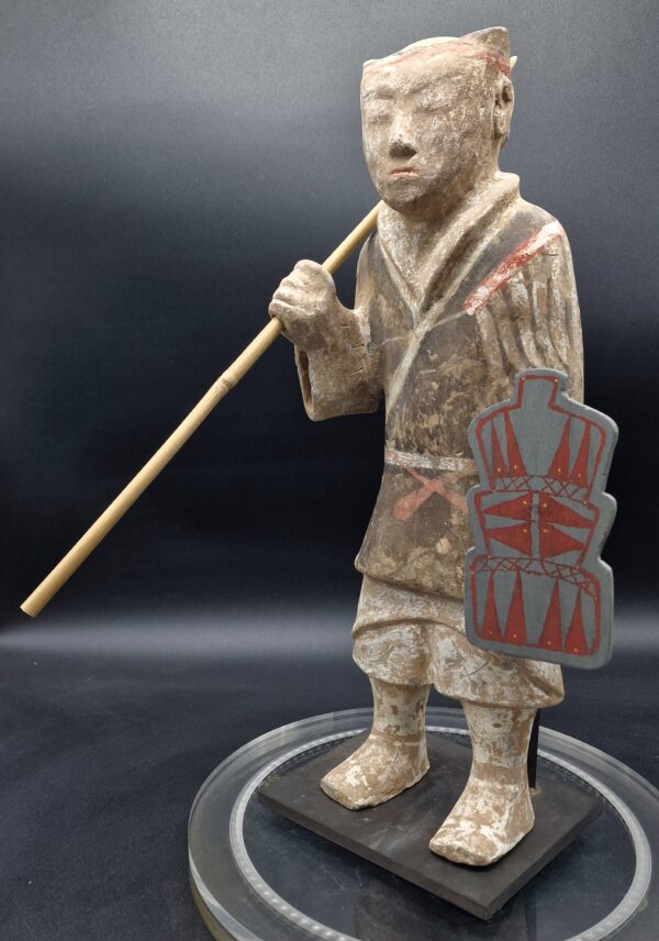 Chine - Soldat lancier en terre cuite - Dynastie Han - TL – Image 7