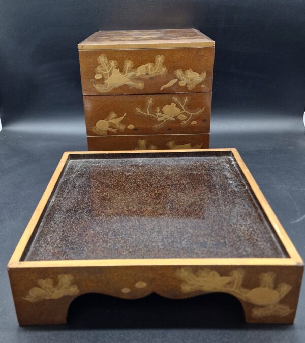 Japon - Jubako - Décor hiramaki-e à l'or sur fond nashi-ji - Meiji - VENDU – Image 4