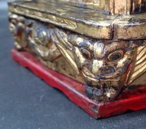 Japon - Grand Saikoku Sanjju-sakasho Kannon en bois doré sur un trône avec mandorle – Edo – Image 14