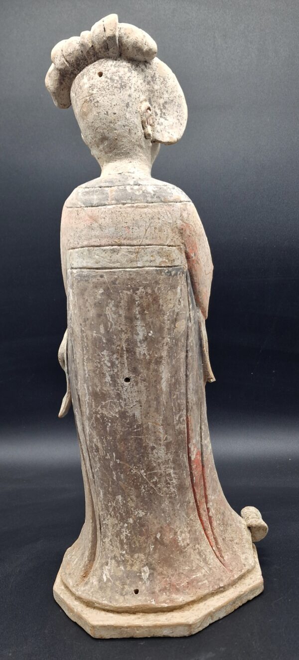 Chine - Grande et remarquable Fat Lady au chien - Dynastie Tang - TL – Image 8