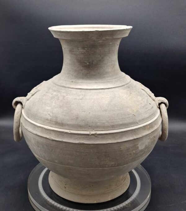 Chine - Vase Hu en terre cuite avec anneaux - Dynastie Han - TL – Image 2