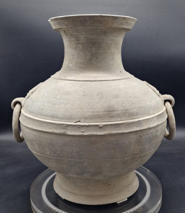 Chine - Vase Hu en terre cuite avec anneaux - Dynastie Han - TL – Image 4