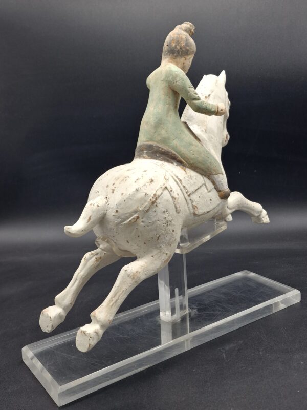 Chine - Joueuse de polo avec cheval blanc - Dynastie Tang - TL – Image 5