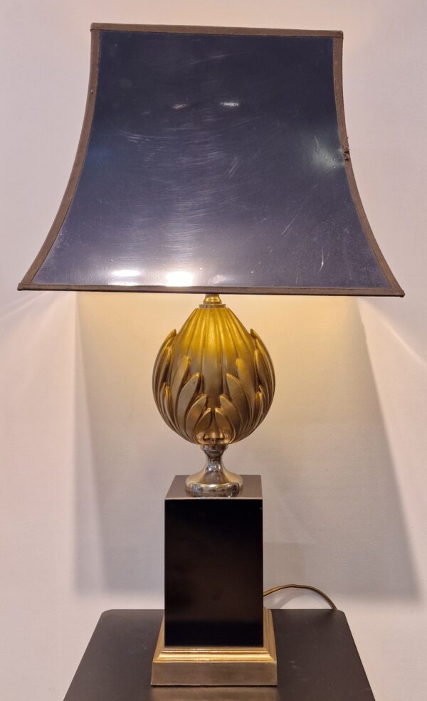 Belgique - Paire de lampe à poser en laque et laiton - Le Dauphin - 1970 – Image 3