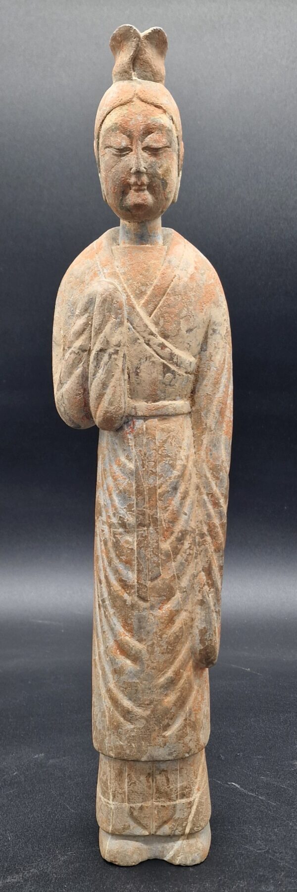 Chine - Rare sculpture féminine bouddhique - Pierre sculptée - Wei du Nord - Réservé