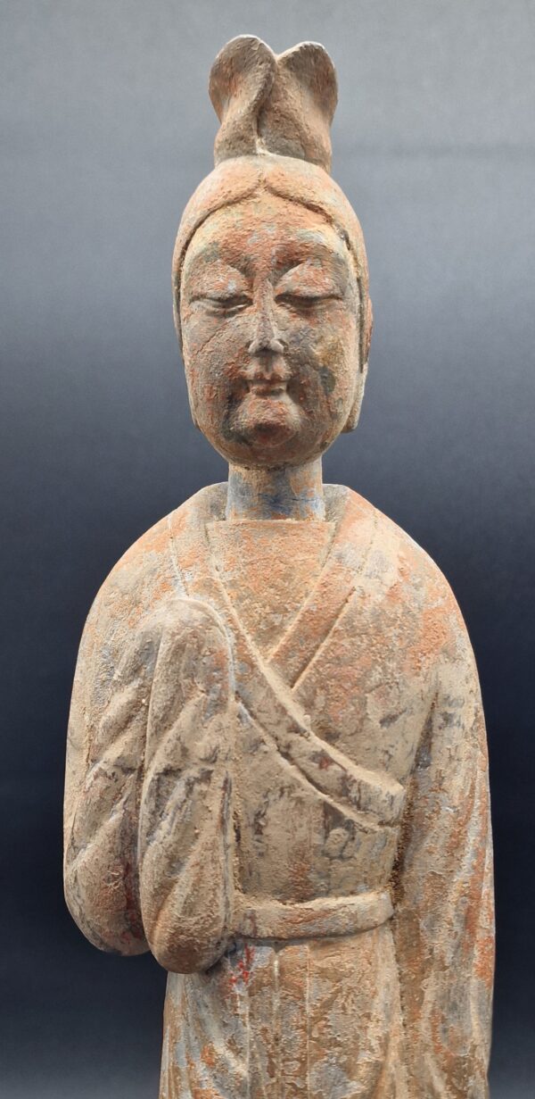 Chine - Rare sculpture féminine bouddhique - Pierre sculptée - Wei du Nord - Réservé – Image 2