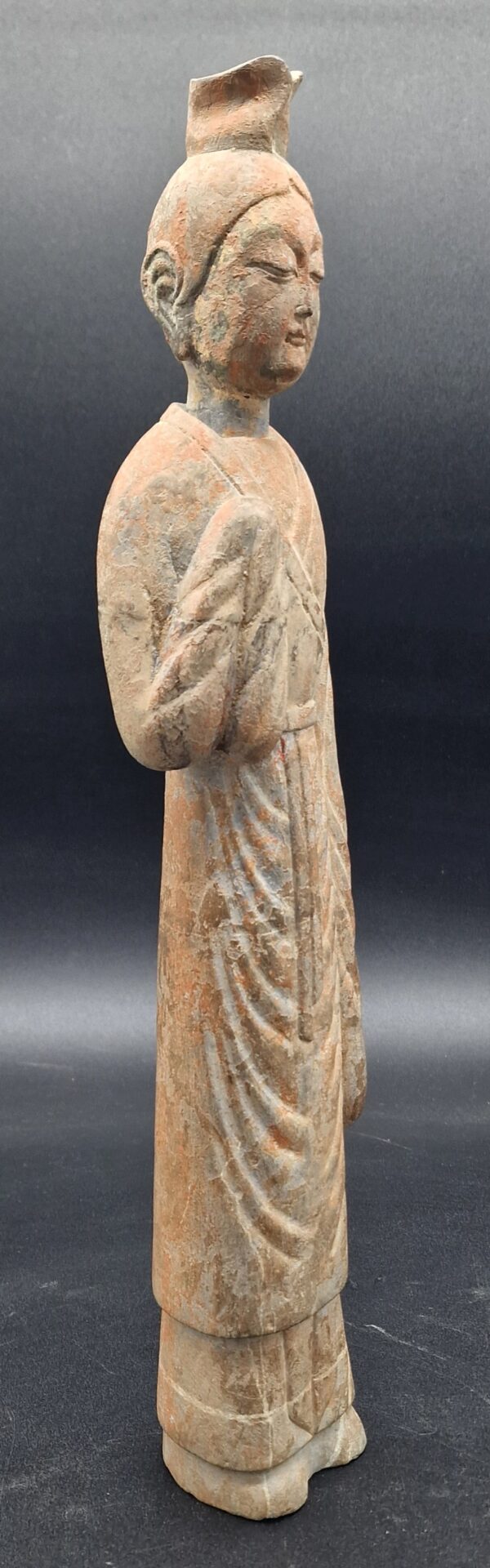 Chine - Rare sculpture féminine bouddhique - Pierre sculptée - Wei du Nord - Réservé – Image 6