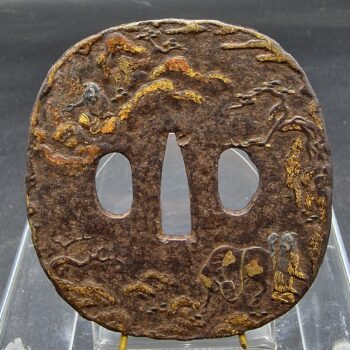 Japon - Tsuba - Katana - Décor lacustre - Edo - 18ème.