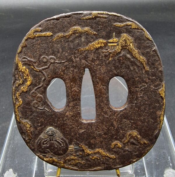 Japon - Tsuba - Katana - Décor lacustre - Edo - 18ème. – Image 2