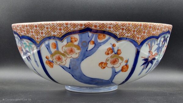 Japon - Superbe bol au décor Imari et papillons - Fukagawa - Koransha - Arita - Meiji - 19ème - VENDU – Image 3