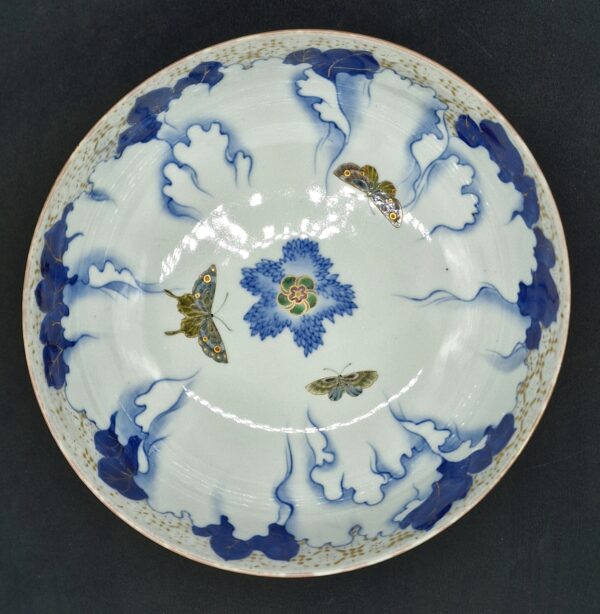 Japon - Superbe bol au décor Imari et papillons - Fukagawa - Koransha - Arita - Meiji - 19ème - VENDU – Image 2