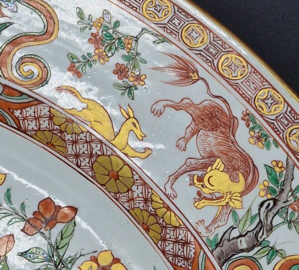 Japon - Très grand plat rond - Imari - Saji - 20ème - VENDU – Image 4