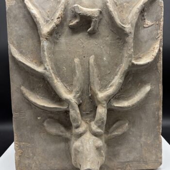 Brique funéraire à décor de cervidé - Dynastie Han