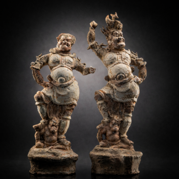 Chine - Paire de Lokapālas - Dynastie Tang (618–907)