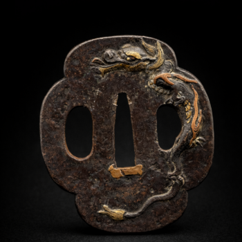 Japon - Tsuba - Dragon - Quadrilobé - Edo