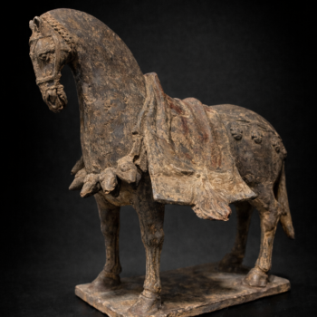 Chine - Cheval caparaçonné - Dynastie Wei (Wei du Nord, 386–534)