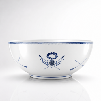 Porcelaine de Tournai – Rare saladier au Prix de Tir de Gand – Serment d'Archer – 19 ème