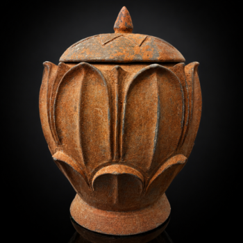 Chine - Jarre funéraire couverte au décor de Lotus - Lianhua fun - Fin Sui / Début Tang