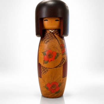 Japon - Poupée Kokeshi Créative (Sosaku Kokeshi) – Usaburo Kokeshi (Tsubaki) - 1960/70
