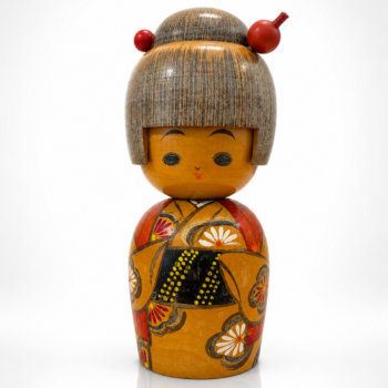 Japon - Poupée Kokeshi Creative (Sosaku) – Modèle « Unazuki » - Hajime Miyashita - Période Shōwa (1960–1970)